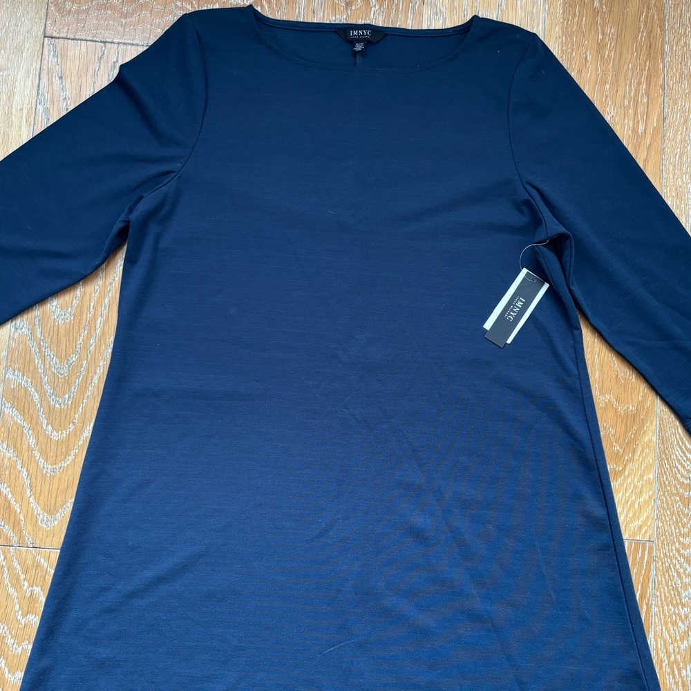 Isaac Mizrahi Blue Long Sleeve Dress - Picture 3 of 9